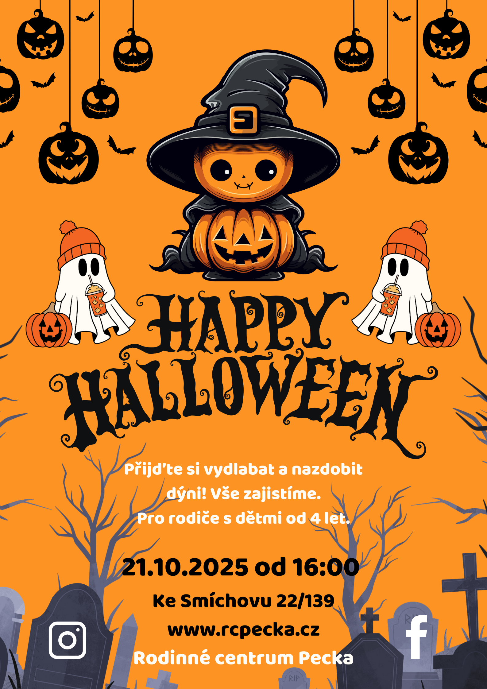 Dlabání dýní v Kačáku – přijďte si s námi užít halloweenské tvoření!